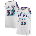 Kooe U.Jazz #32 Karl Malone Mitchell & Ness White 1996-1997 Big & Tall Hardwood Classics Swingman Jerseys