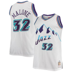 Kooe U.Jazz #32 Karl Malone Mitchell & Ness White 1996-1997 Big & Tall Hardwood Classics Swingman Jerseys