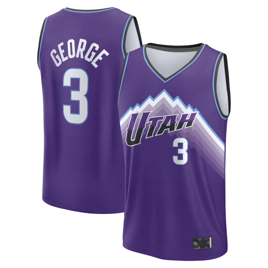 Kooe U.Jazz #3 Keyonte George Fanatics Purple Fast Break Replica Jerseys - Icon Edition