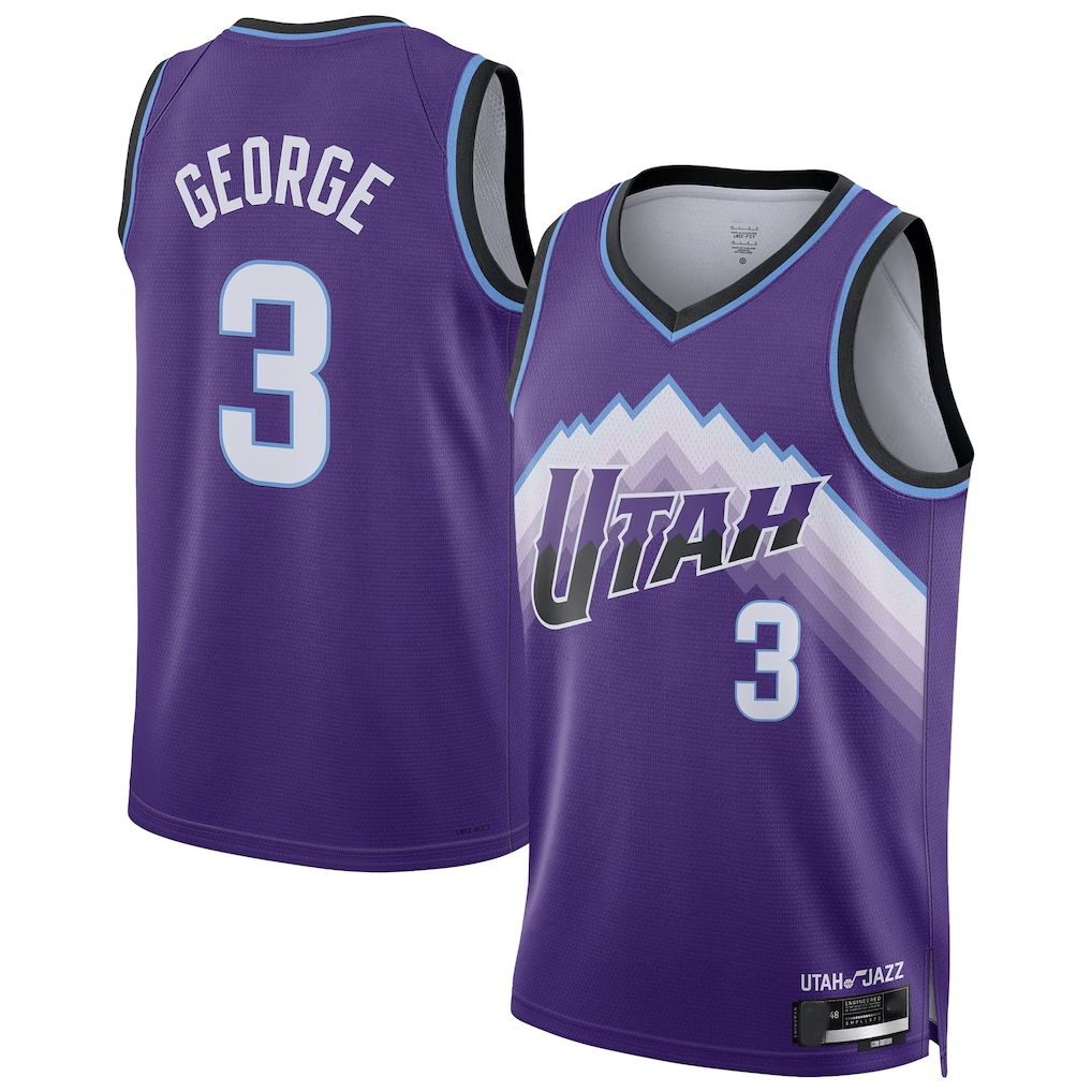 Kooe U.Jazz #3 Keyonte George Purple Swingman Jerseys - Icon Edition