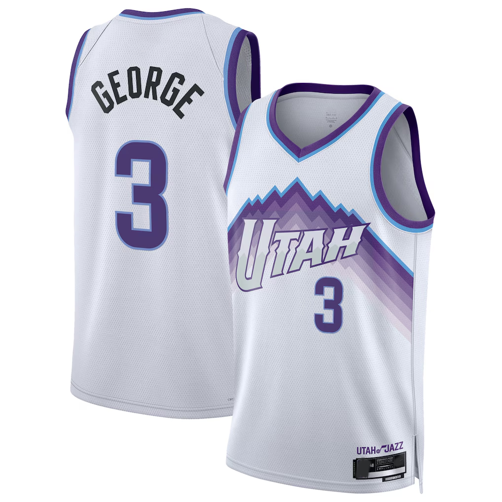 Kooe U.Jazz #3 Keyonte George White Swingman Jerseys - Association Edition