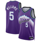 Kooe U.Jazz #5 Cody Williams Purple Swingman Jerseys - Icon Edition