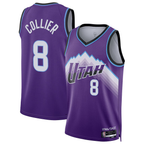 Kooe U.Jazz #8 Isaiah Collier Purple Swingman Jerseys - Icon Edition