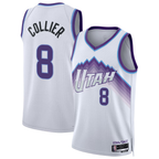 Kooe U.Jazz #8 Isaiah Collier White Swingman Jerseys - Association Edition