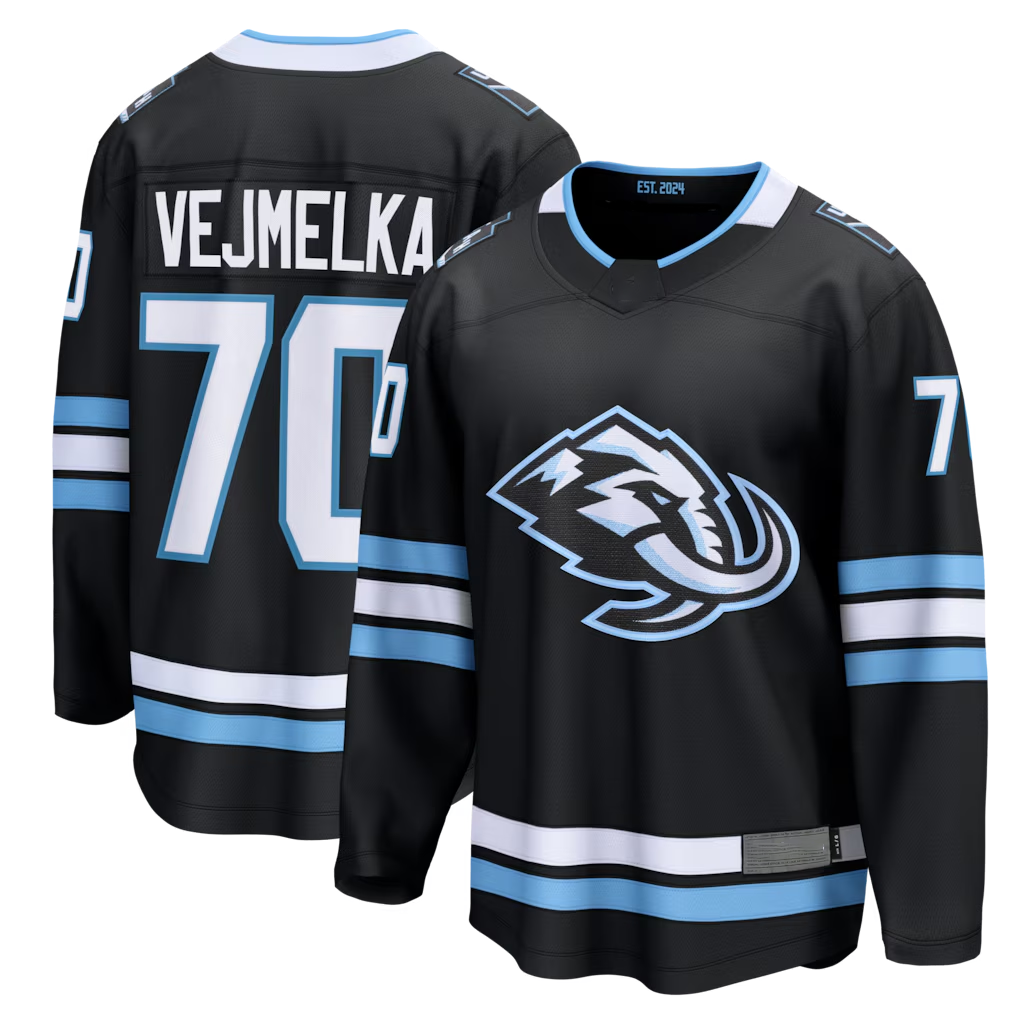 Kooe U.Mammoth #70 Karel Vejmelka Black Home Breakaway Jerseys