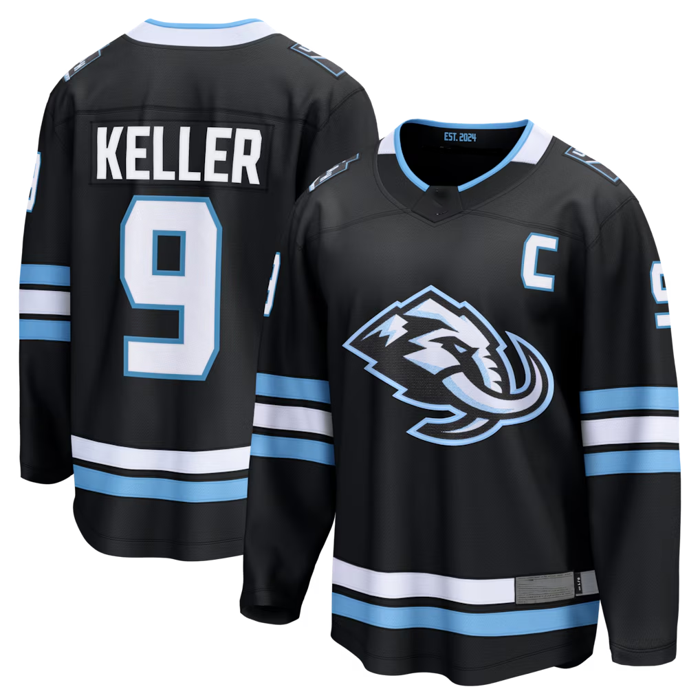 Kooe U.Mammoth #9 Clayton Keller Black Home Breakaway Jerseys