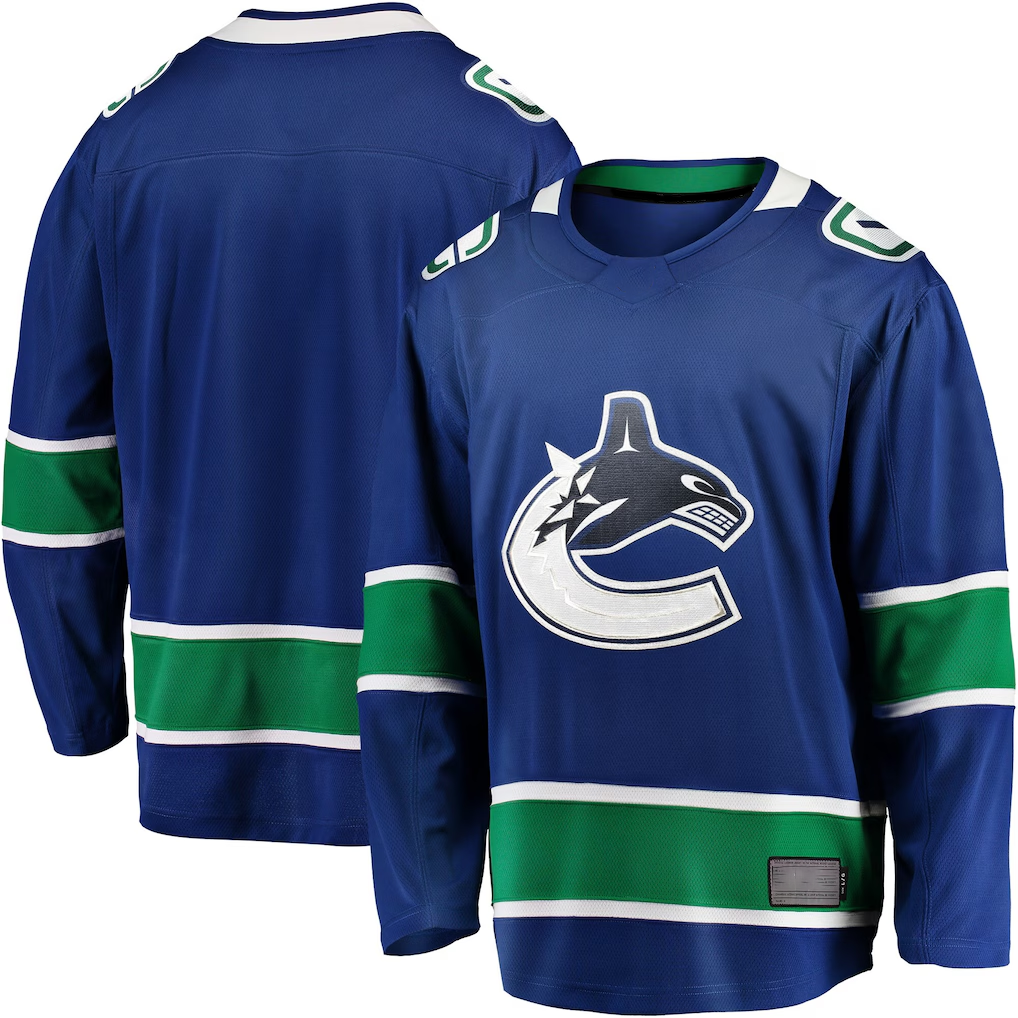 Kooe V.Canucks Blue Home Team Breakaway Jerseys