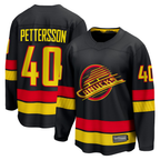 Kooe V.Canucks #40 Elias Pettersson Black Breakaway Jerseys