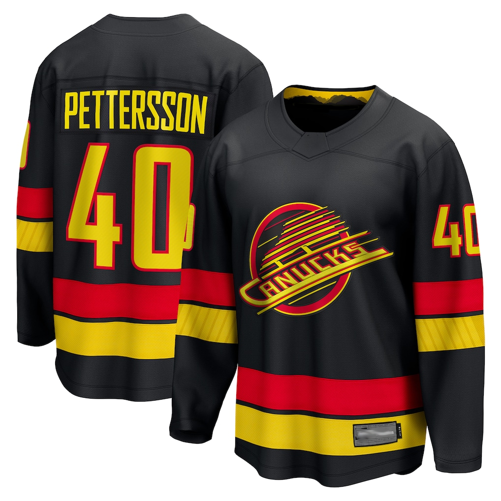 Kooe V.Canucks #40 Elias Pettersson Black Breakaway Jerseys