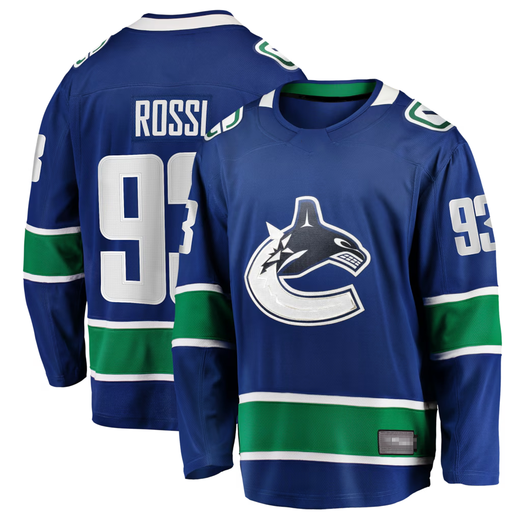 Kooe V.Canucks #93 Marco Rossi Blue Home Premier Breakaway Player Jerseys