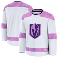 Kooe V.Golden Knights White 2024 Hockey Fights Cancer Practice Jerseys
