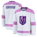 Kooe V.Golden Knights White Hockey Fights Cancer Survivor Practice Jerseys