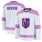 Kooe V.Golden Knights White Hockey Fights Cancer Survivor Practice Jerseys