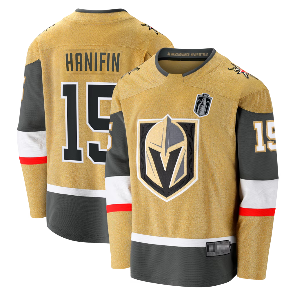 Kooe V.Golden Knights #15 Noah Hanifin Gold 2026 Stanley Cup Final Breakaway Jerseys
