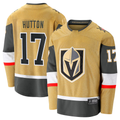 Kooe V.Golden Knights #17 Ben Hutton Gold Home Premier Breakaway Player Jerseys