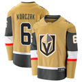Kooe V.Golden Knights #6 Kaedan Korczak Gold Home Breakaway Jerseys