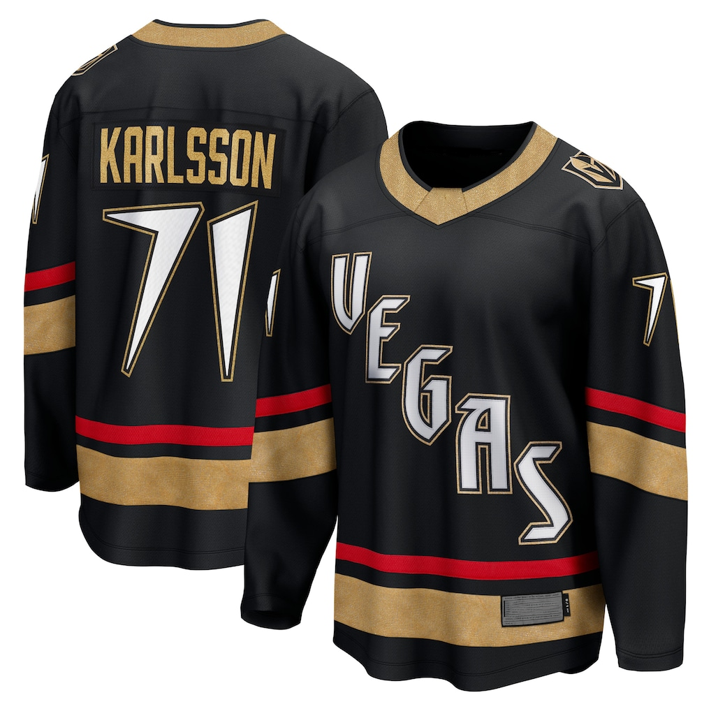 Kooe V.Golden Knights #71 William Karlsson Black Special Edition 2.0 Breakaway Player Jerseys