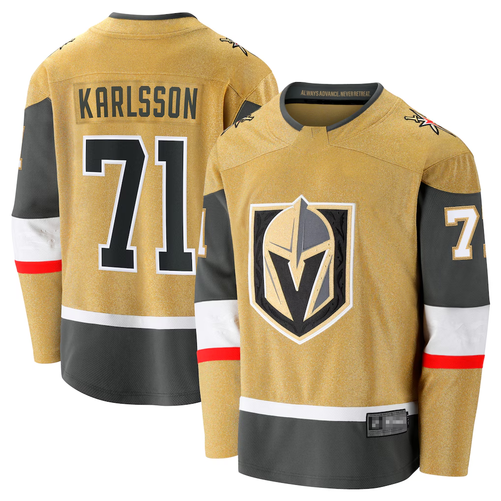 Kooe V.Golden Knights #71 William Karlsson Gold Home Breakaway Jerseys
