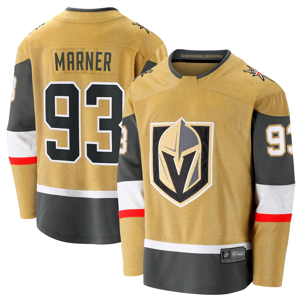 Kooe V.Golden Knights #93 Mitch Marner Gold Home Breakaway Stitched Jerseys
