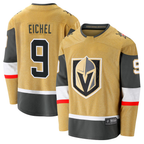 Kooe V.Golden Knights #9 Jack Eichel Gold Home Breakaway Stitched Jerseys