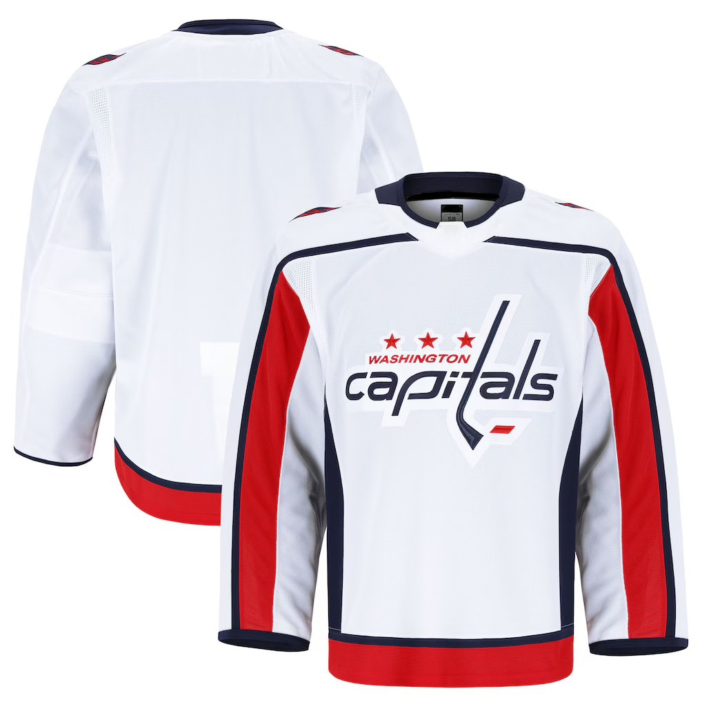 Kooe W.Capitals White Away Authentic Pro Jerseys
