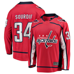 Kooe W.Capitals #34 Justin Sourdif Red Home Breakaway Jerseys