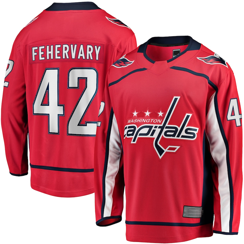 Kooe W.Capitals #42 Martin Fehervary Red Home Breakaway Player Jerseys