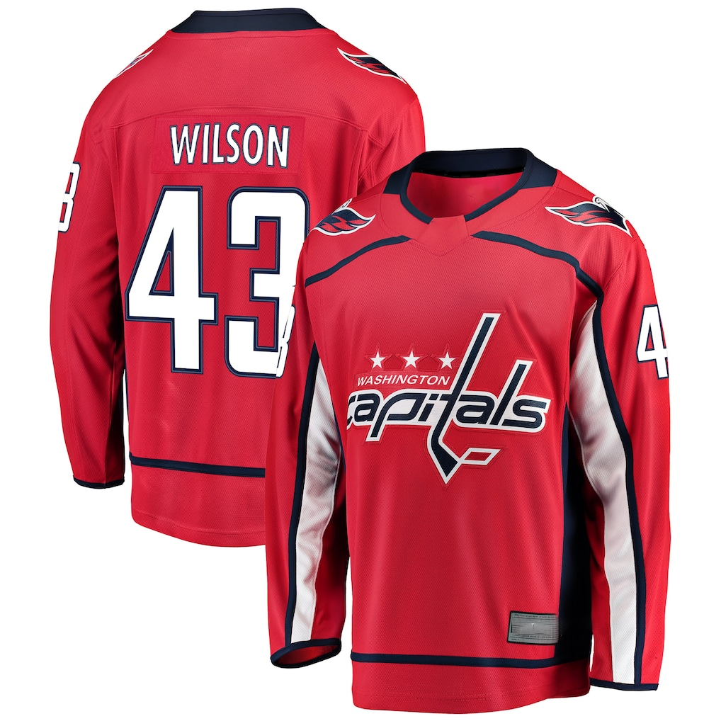 Kooe W.Capitals #43 Tom Wilson Red Home Breakaway Player Jerseys
