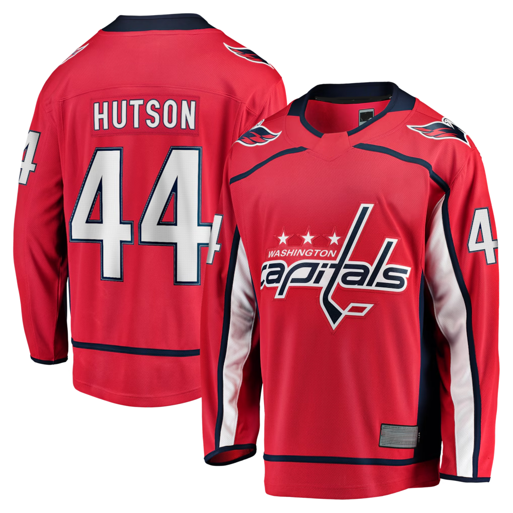 Kooe W.Capitals #44 Cole Hutson Red Home Breakaway Jerseys