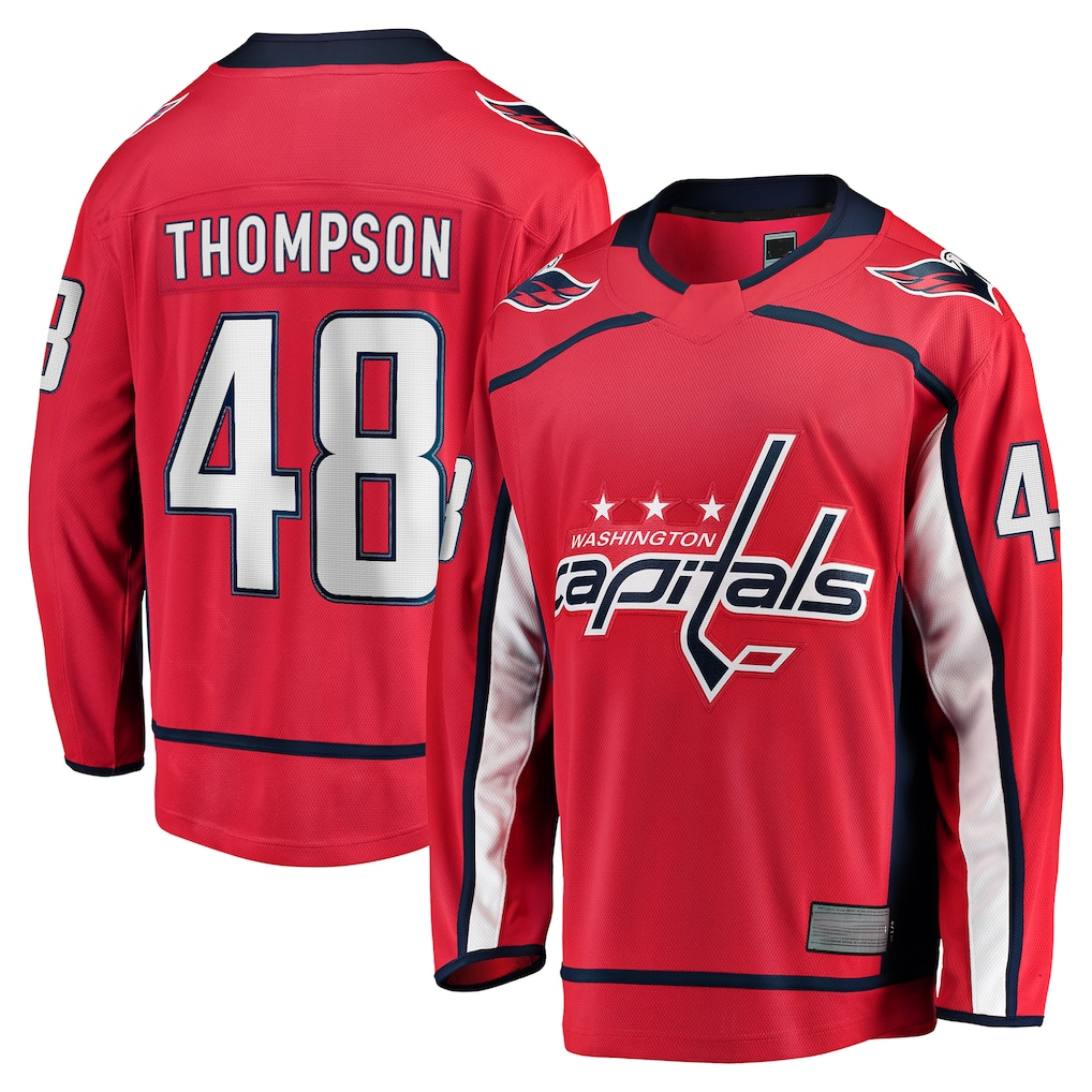 Kooe W.Capitals #48 Logan Thompson Red Home Premier Breakaway Player Jerseys