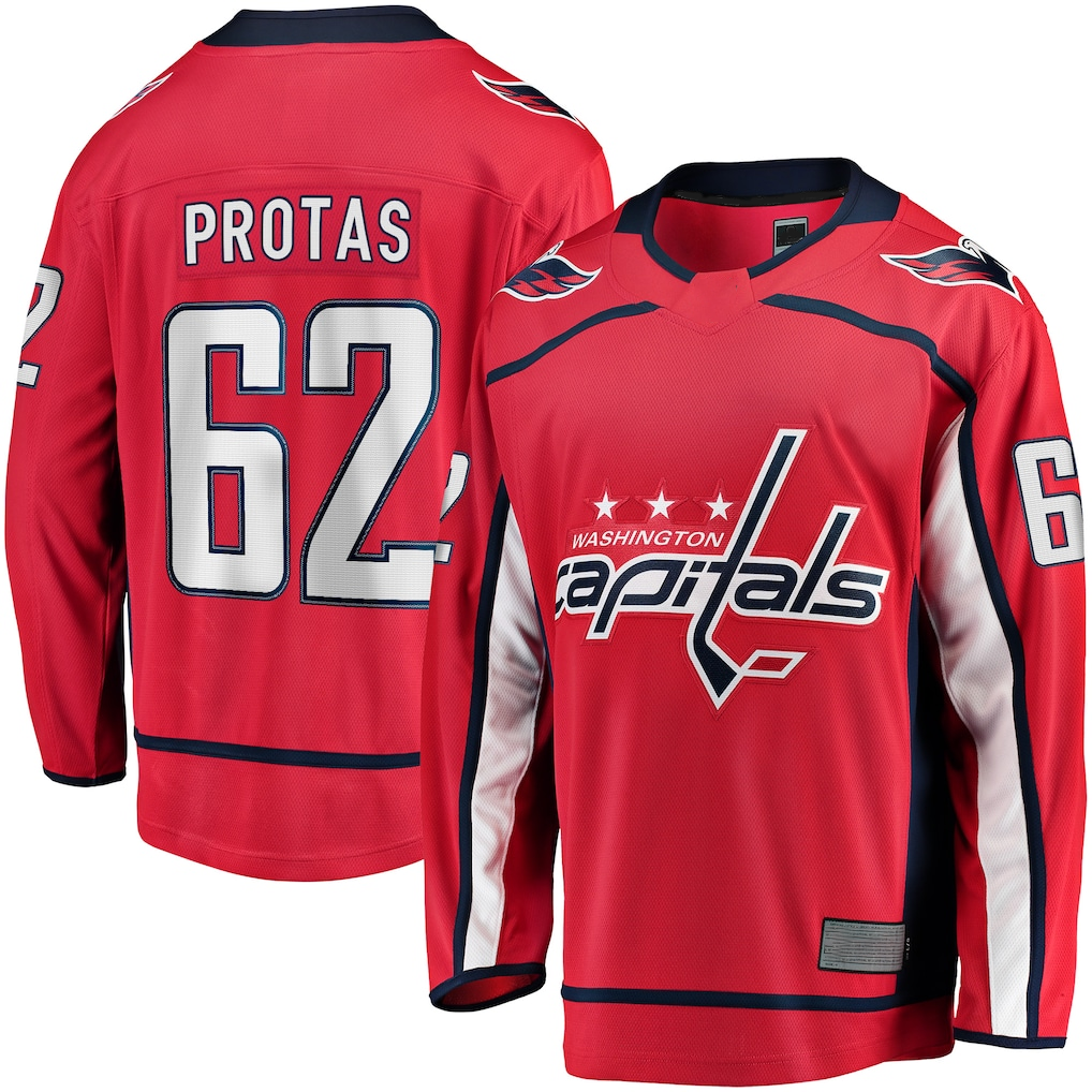 Kooe W.Capitals #62 llya Protas Red Home Breakaway Jerseys