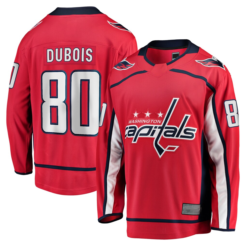 Kooe W.Capitals #80 Pierre-Luc Dubois Red Home Premier Breakaway Player Jerseys