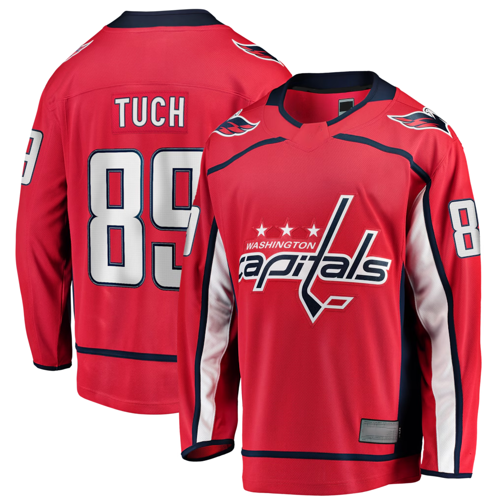 Kooe W.Capitals #89 Alex Tuch Red Home Breakaway Jerseys