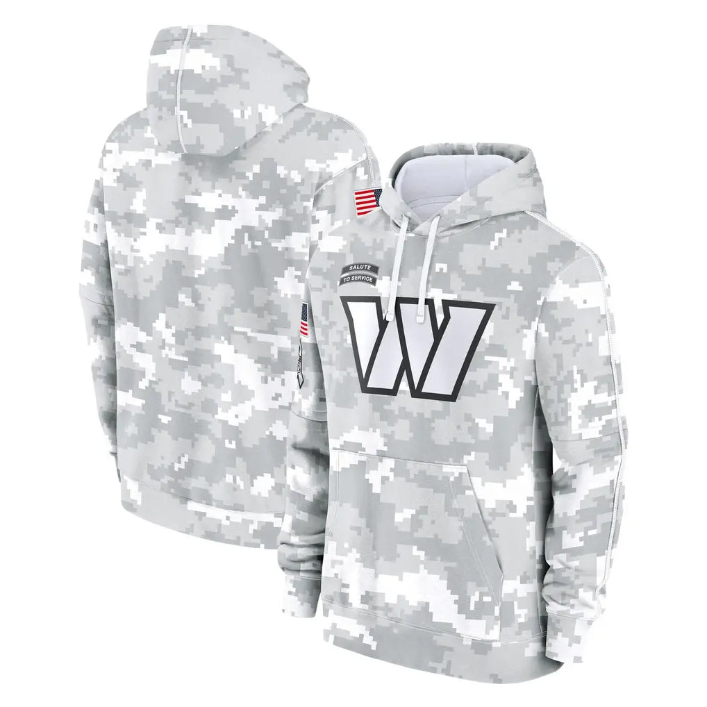 Kooe W.Commanders Arctic Camo Limited Salute to Service Pullover Hoodies Game Blank Player Stitched Jerseys