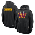Kooe W.Commanders Gray LOGO Performance Pullover Hoodies Game Blank Player Stitched Jerseys
