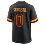 Kooe W.Commanders #0 Mike Sainristil Black Hail Raiser Alternate Game Stitched Jerseys