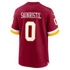 Kooe W.Commanders #0 Mike Sainristil Burgundy Game Stitched Jersey