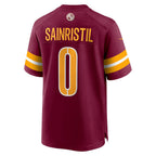 Kooe W.Commanders #0 Mike Sainristil Burgundy Game Stitched Jerseys