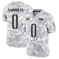 Kooe W.Commanders #0 Mike Sainristil Player Arctic Camo Salute to Service Limited Stitched Jerseys