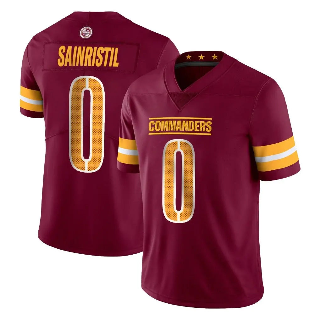 Kooe W.Commanders #0 Mike Sainristil Player Burgundy Vapor Limited Stitched Jerseys