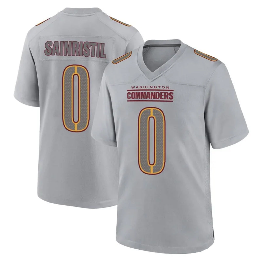 Kooe W.Commanders #0 Mike Sainristil Player Gray Atmosphere Fashion Home Game Stitched Jerseys