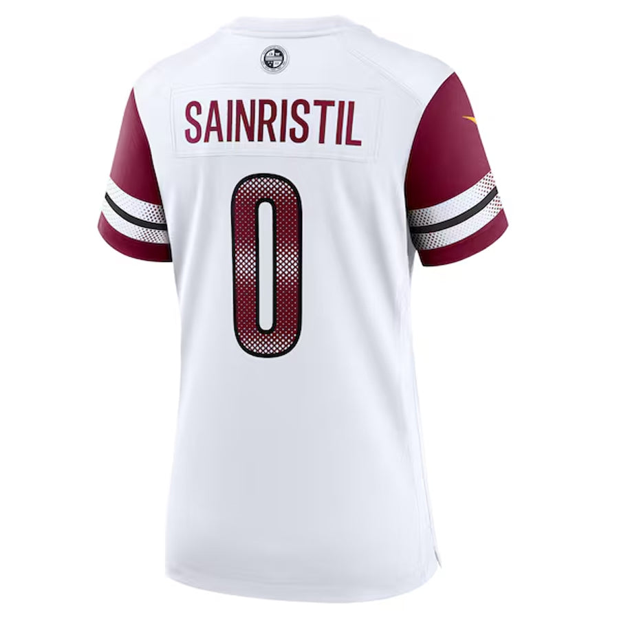 Kooe W.Commanders #0 Mike Sainristil Player White Home Game Stitched Jerseys