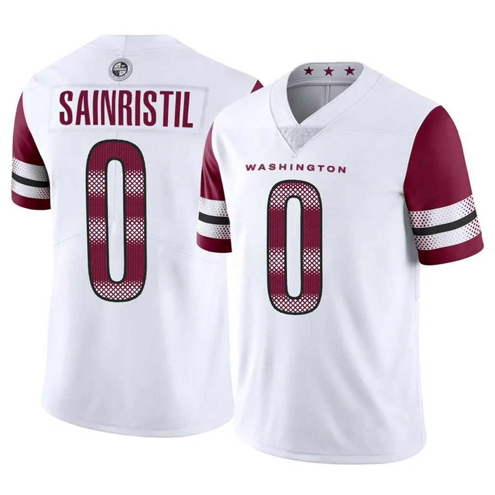 Kooe W.Commanders #0 Mike Sainristil Player White Limited Vapor Home Game Stitched Jerseys