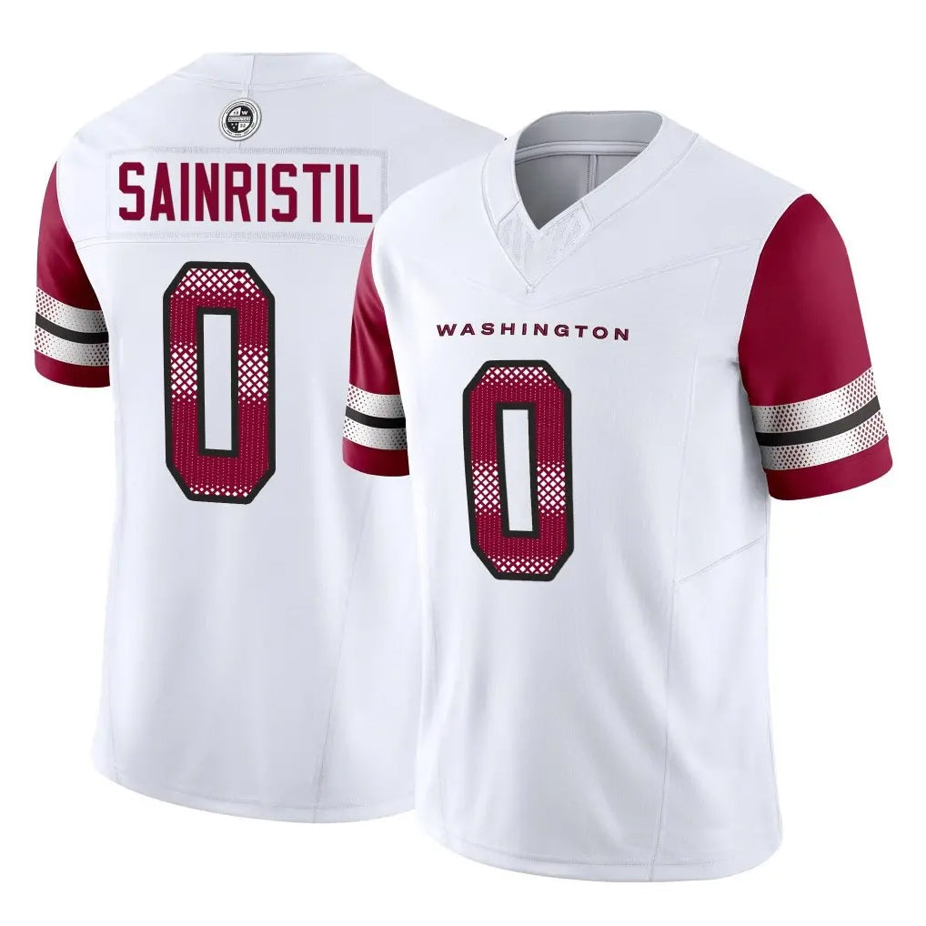 Kooe W.Commanders #0 Mike Sainristil Player White Vapor F.U.S.E. Limited Stitched Jerseys