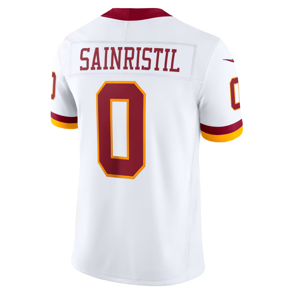 Kooe W.Commanders #0 Mike Sainristil White Vapor F.U.S.E. Stitched Limited Stitched Jerseys