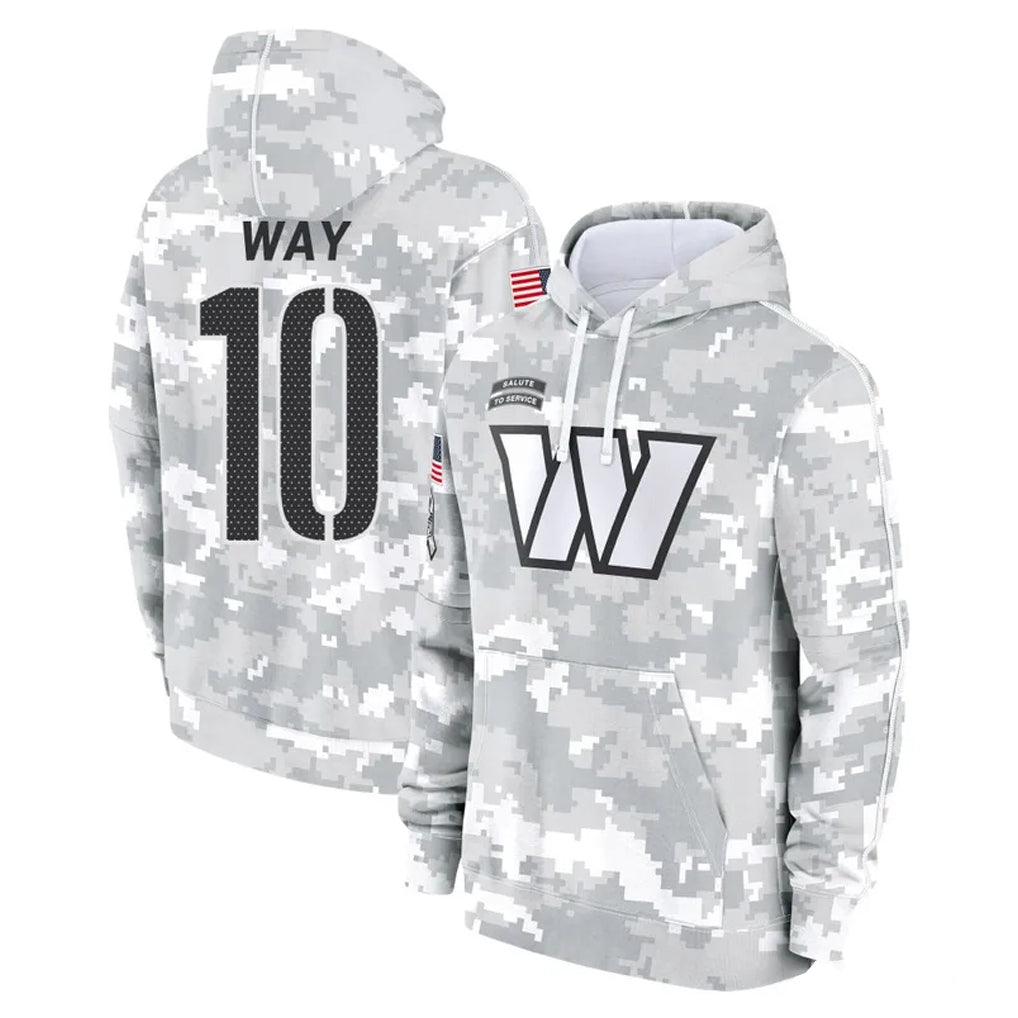 Kooe W.Commanders #10 Tress Way Player Arctic Camo Limited Salute to Service Pullover Hoodies Game Stitched Jerseys