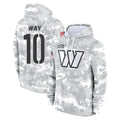 Kooe W.Commanders #10 Tress Way Player Arctic Camo Limited Salute to Service Pullover Hoodies Game Stitched Jerseys