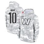 Kooe W.Commanders #10 Tress Way Player Arctic Camo Limited Salute to Service Pullover Hoodies Game Stitched Jerseys