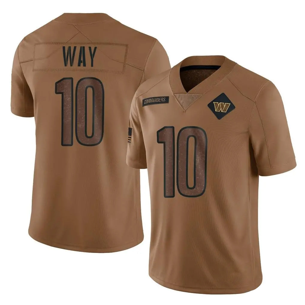 Kooe W.Commanders #10 Tress Way Player Brown Limited Salute To Service Home Game Stitched Jerseys
