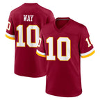 Kooe W.Commanders #10 Tress Way Player Burgundy Game Home Stitched Jerseys